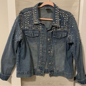 VOCAL-Rhinestone studded Jean jacket